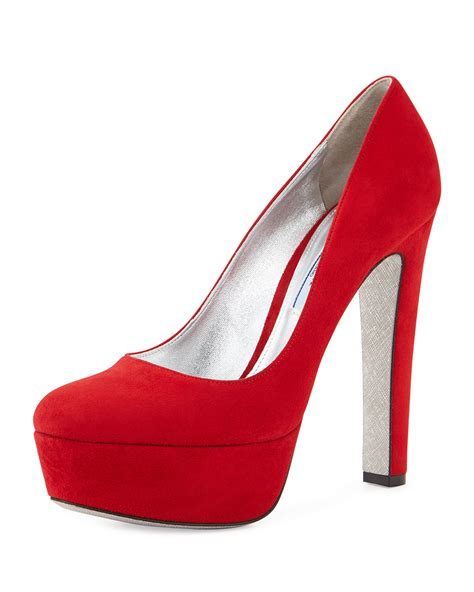 prada platform pumps|prada high heel pumps.